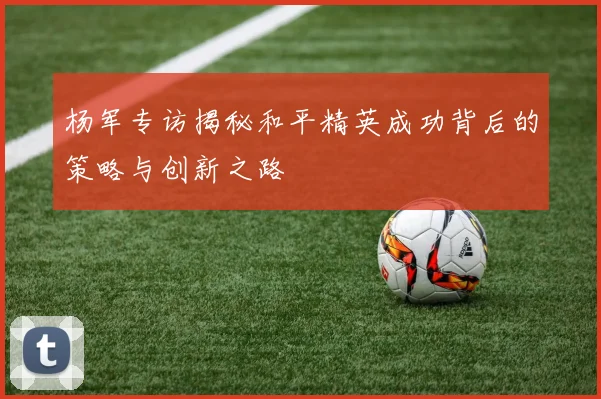杨军专访揭秘和平精英成功背后的策略与创新之路