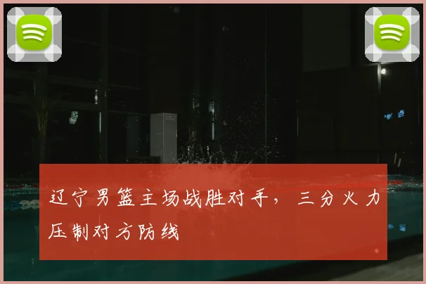辽宁男篮主场战胜对手，三分火力压制对方防线